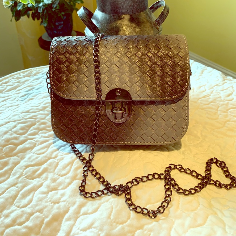 Ombré grey cross body bag